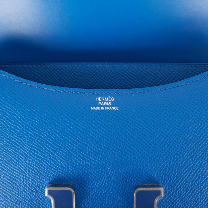 Top quality Hermes Constance 18 Bleu France Epsom Palladium Hardware