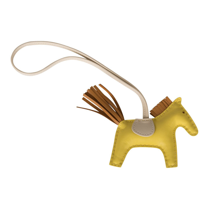 Top quality Hermes Lime/Sesame/Craie Grigri Horse Rodeo Bag Charm PM