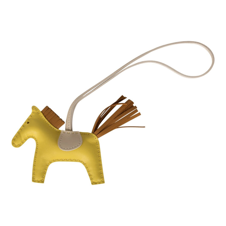 Top quality Hermes Lime/Sesame/Craie Grigri Horse Rodeo Bag Charm PM