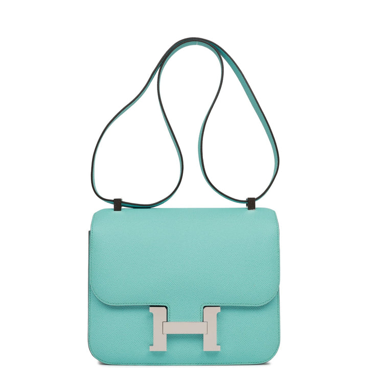 Top quality Hermes Constance 24 Bleu Atoll Epsom Palladium Hardware
