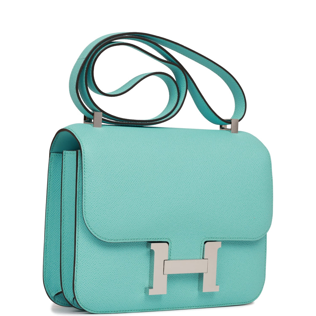 Top quality Hermes Constance 24 Bleu Atoll Epsom Palladium Hardware