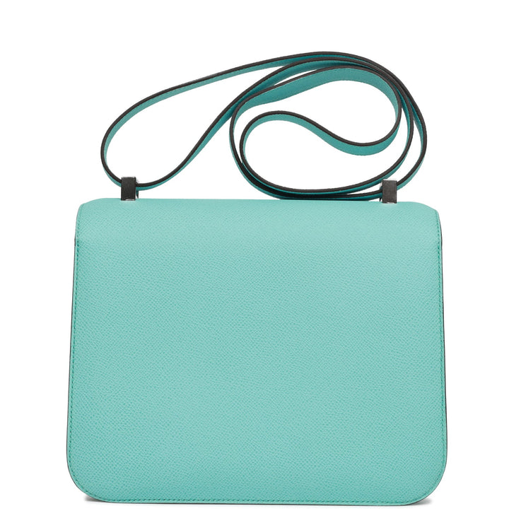 Top quality Hermes Constance 24 Bleu Atoll Epsom Palladium Hardware