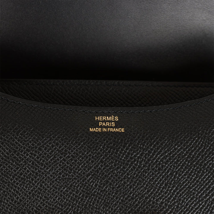 Hermes Constance 18 Black Epsom Gold Hardware
