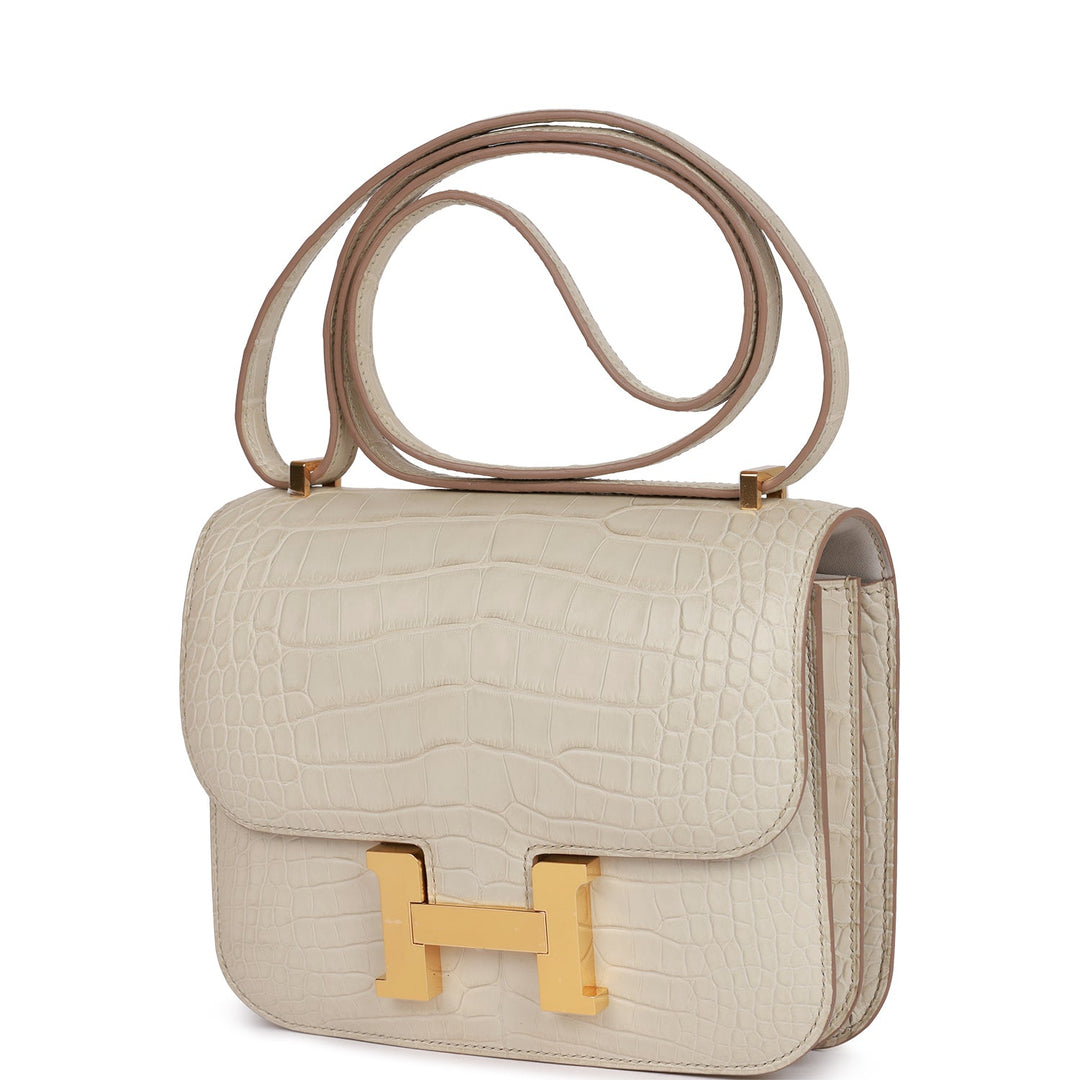 Top quality Hermes Constance 18 Beton Matte Alligator Gold Hardware