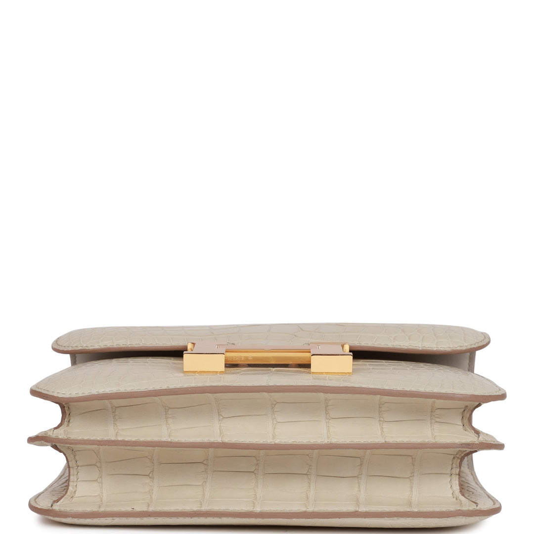 Top quality Hermes Constance 18 Beton Matte Alligator Gold Hardware