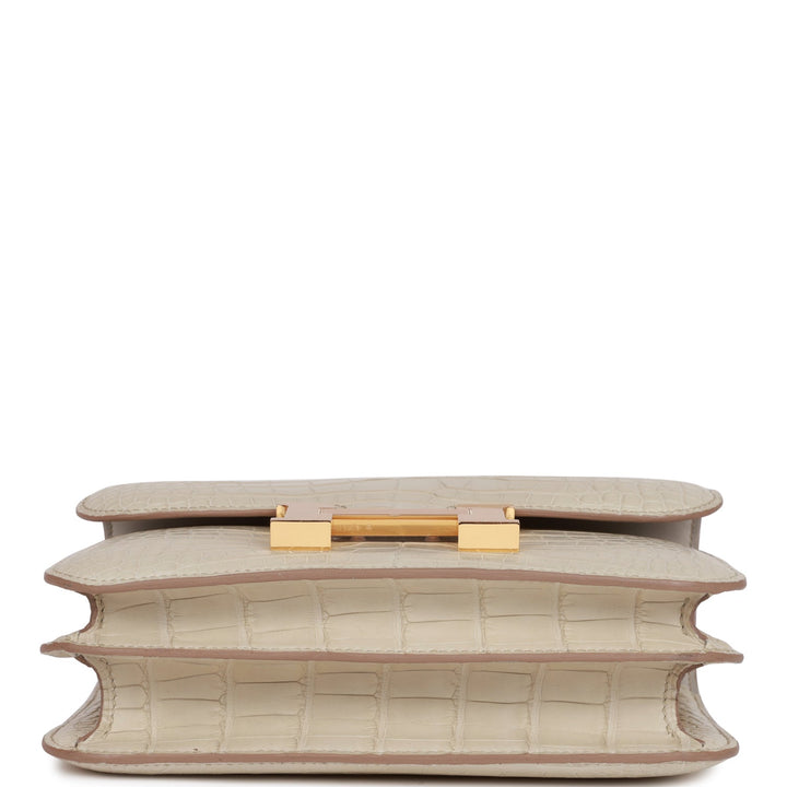 Top quality Hermes Constance 18 Beton Matte Alligator Gold Hardware