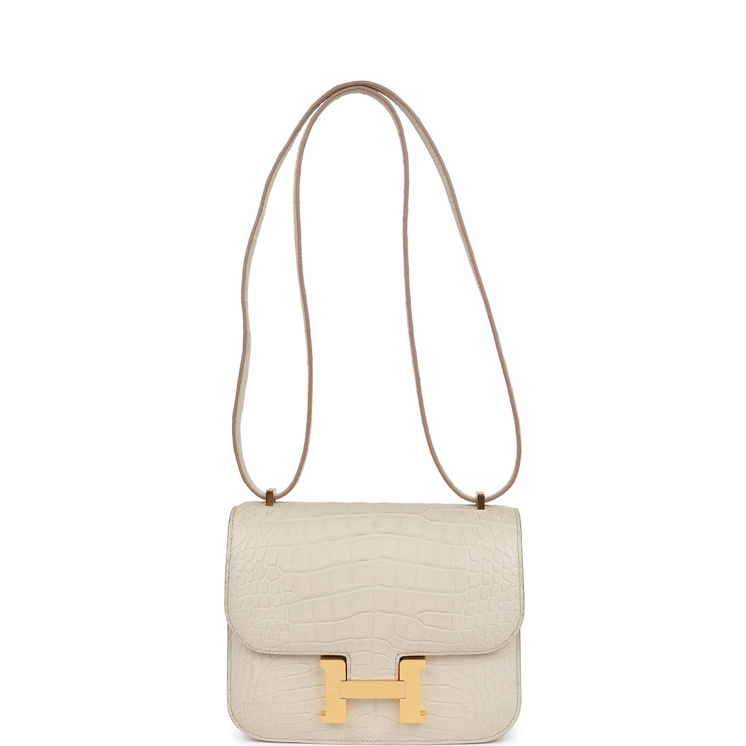 Top quality Hermes Constance 18 Beton Matte Alligator Gold Hardware