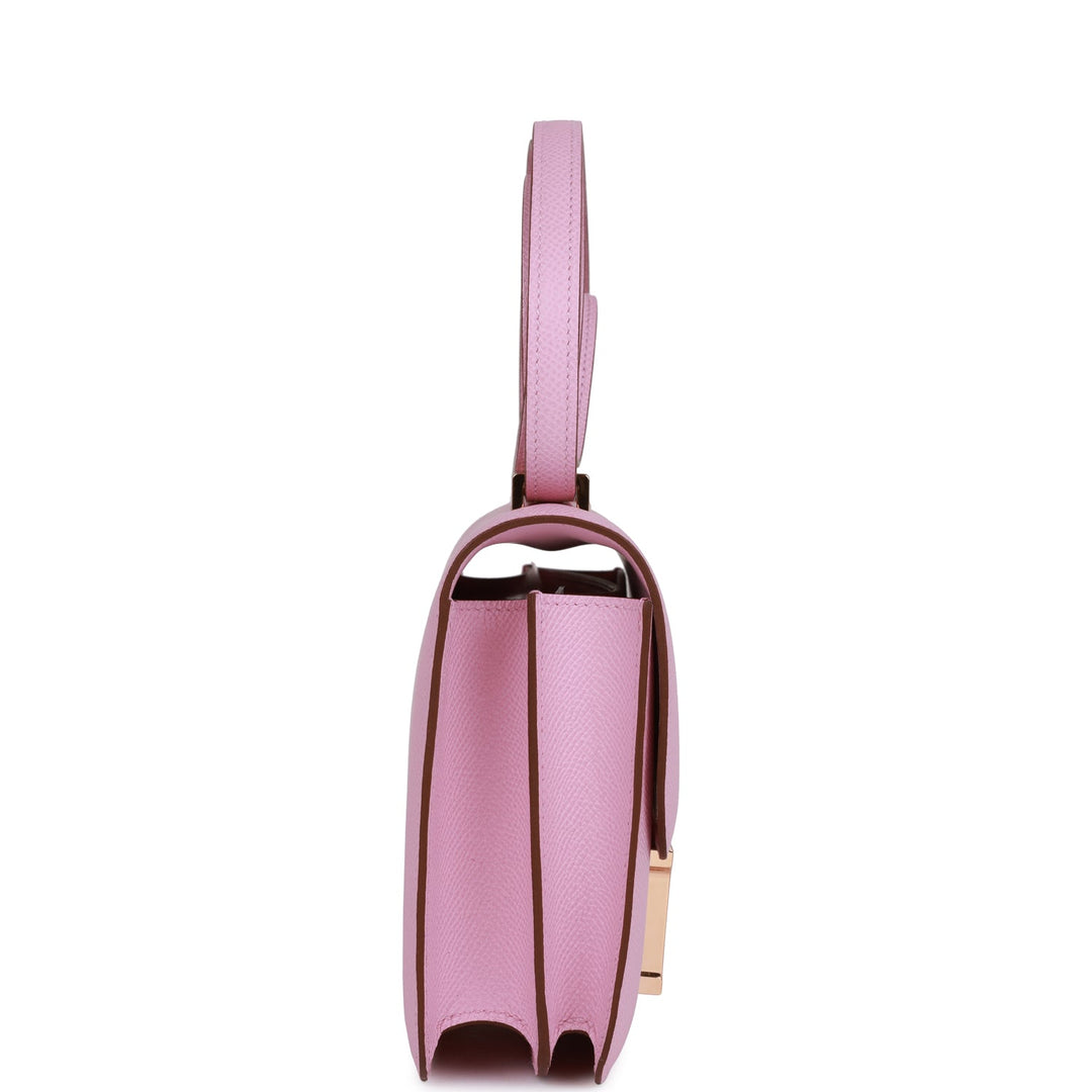 Top quality Hermes Constance 18 Mauve Sylvestre Epsom Rose Gold Hardware