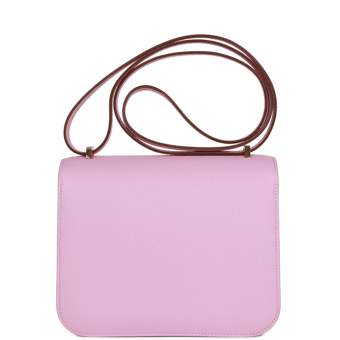 Top quality Hermes Constance 18 Mauve Sylvestre Epsom Rose Gold Hardware