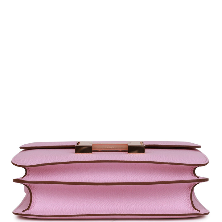 Top quality Hermes Constance 18 Mauve Sylvestre Epsom Rose Gold Hardware