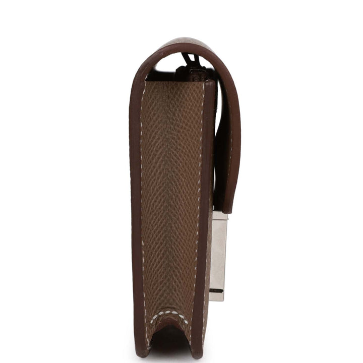Top quality Hermes Constance Slim Wallet Etoupe Epsom Palladium Hardware