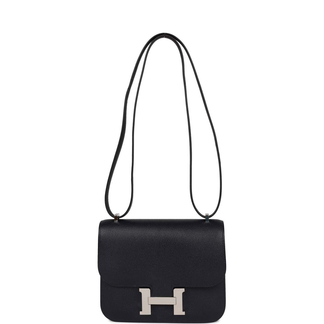 Top quality Hermes Special Order (HSS) Constance 18 Bleu Indigo Verso Chevre Palladium Hardware