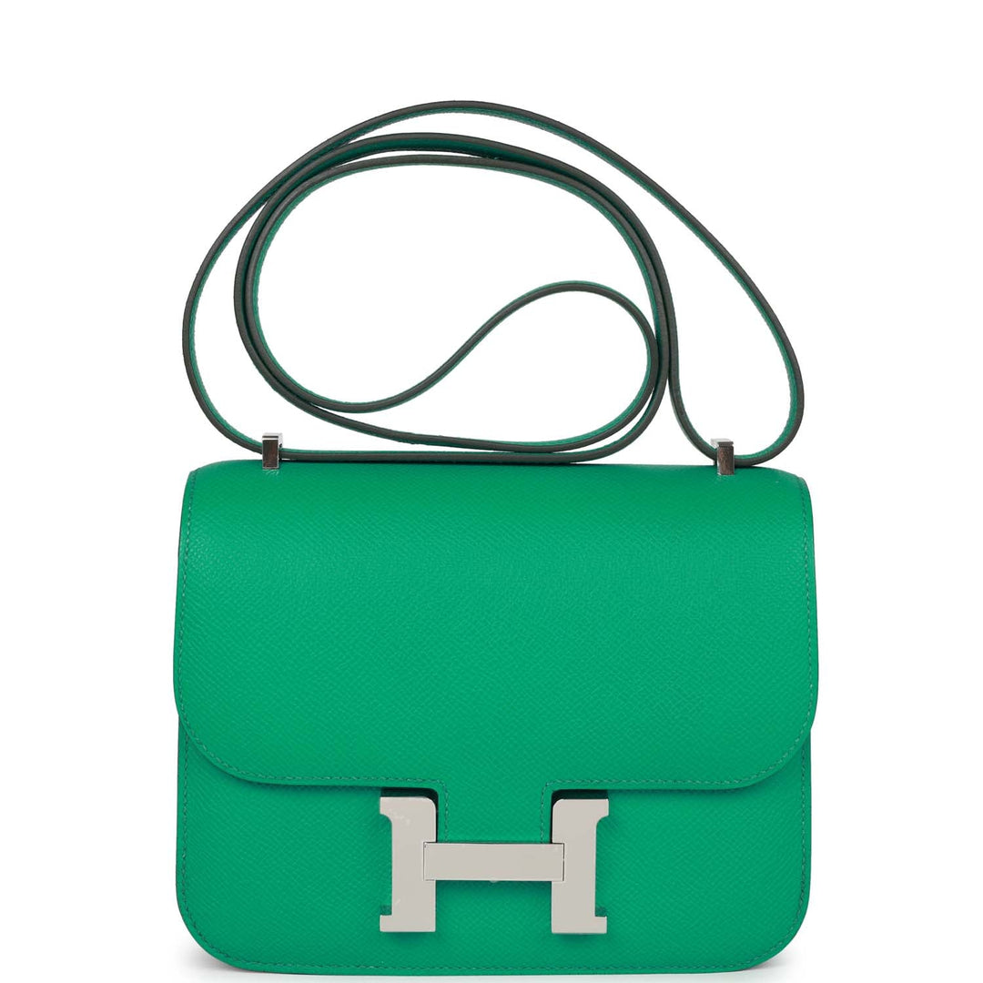 Top quality Hermes Constance 1-18 Vert Jade Epsom Palladium Hardware