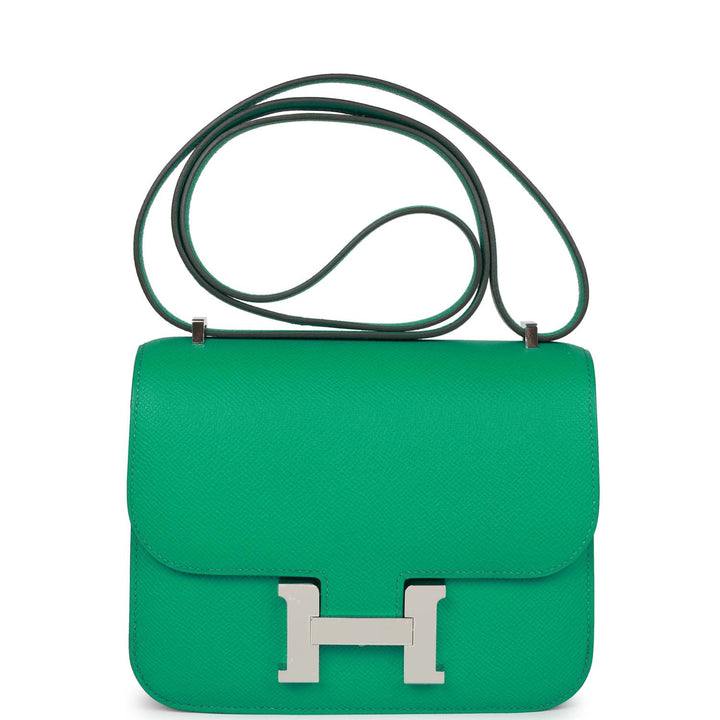 Top quality Hermes Constance 1-18 Vert Jade Epsom Palladium Hardware