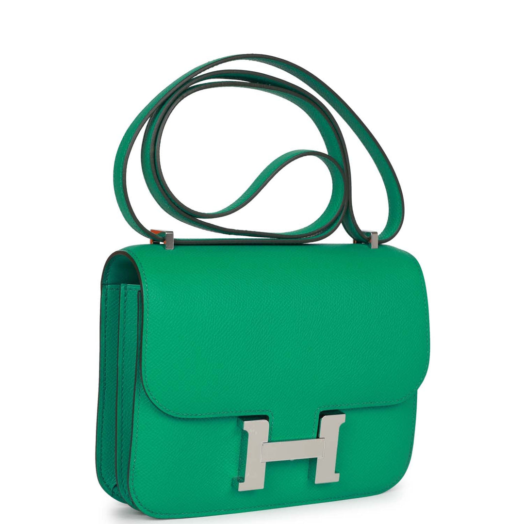 Top quality Hermes Constance 1-18 Vert Jade Epsom Palladium Hardware