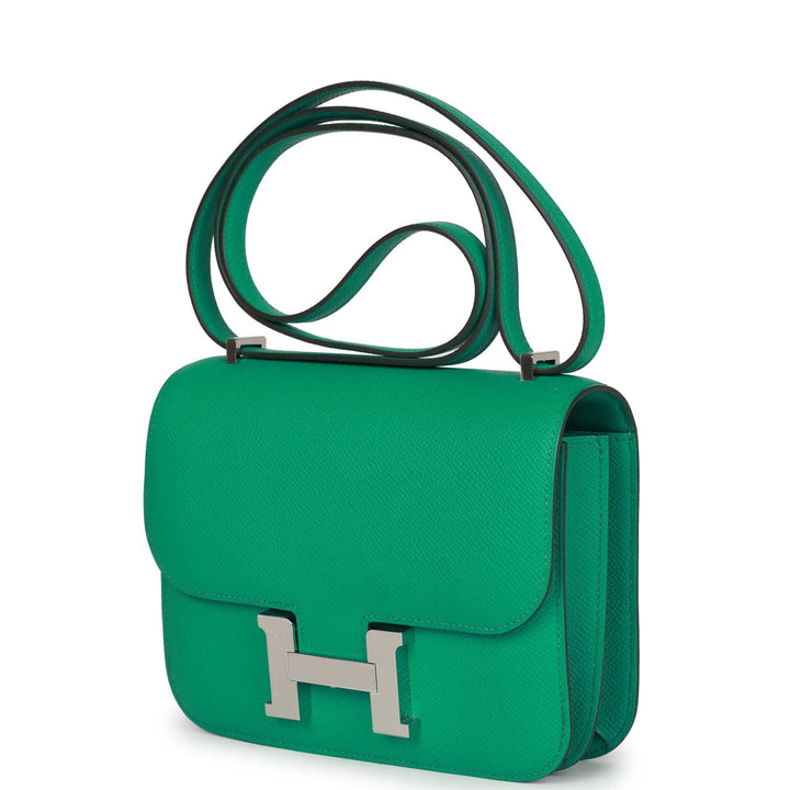 Top quality Hermes Constance 1-18 Vert Jade Epsom Palladium Hardware
