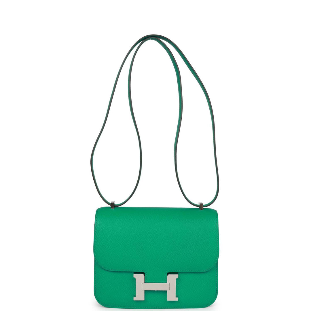 Top quality Hermes Constance 1-18 Vert Jade Epsom Palladium Hardware