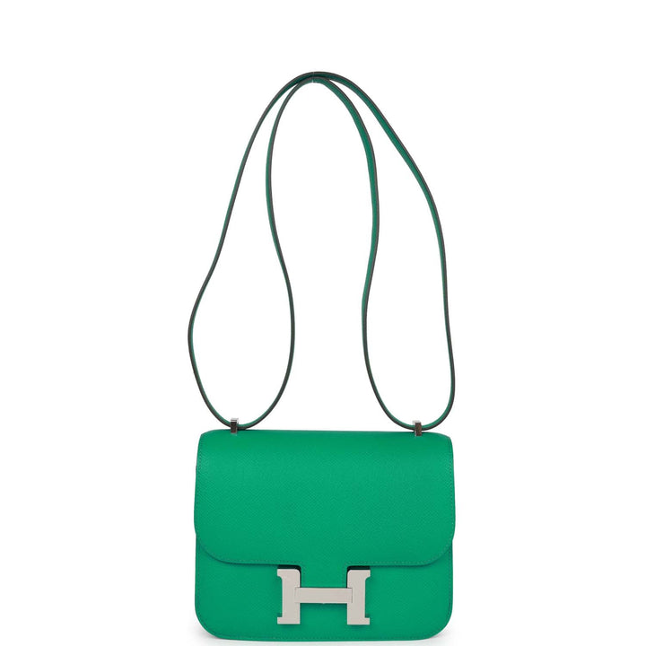 Top quality Hermes Constance 1-18 Vert Jade Epsom Palladium Hardware