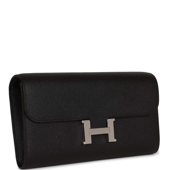 Top quality Hermes Constance Wallet To Go Black Epsom Palladium Hardware