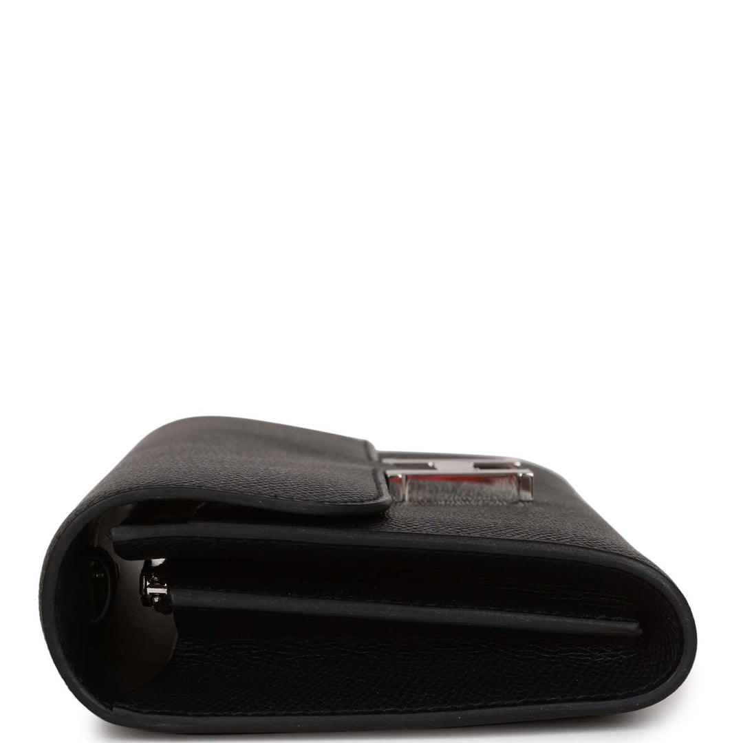 Top quality Hermes Constance Wallet To Go Black Epsom Palladium Hardware