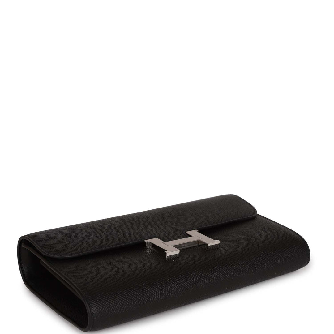 Top quality Hermes Constance Wallet To Go Black Epsom Palladium Hardware