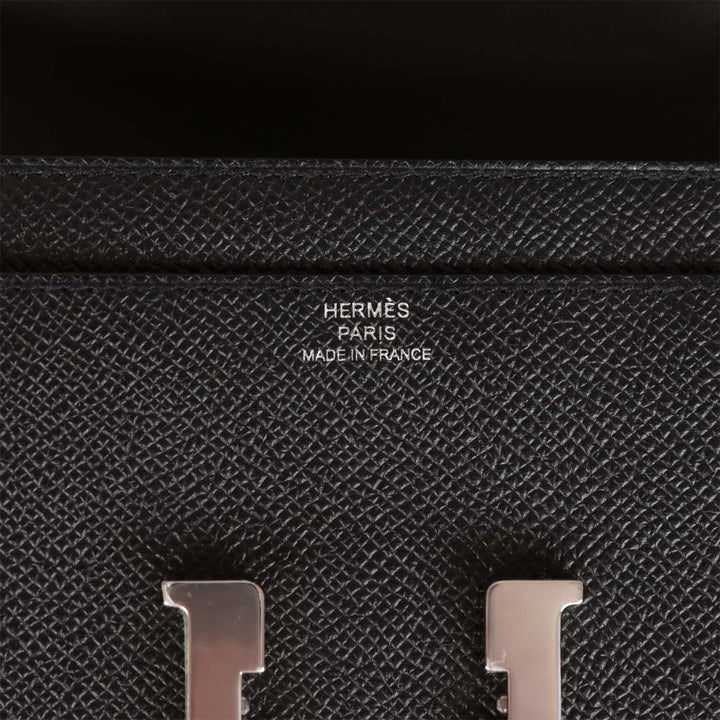 Top quality Hermes Constance Wallet To Go Black Epsom Palladium Hardware