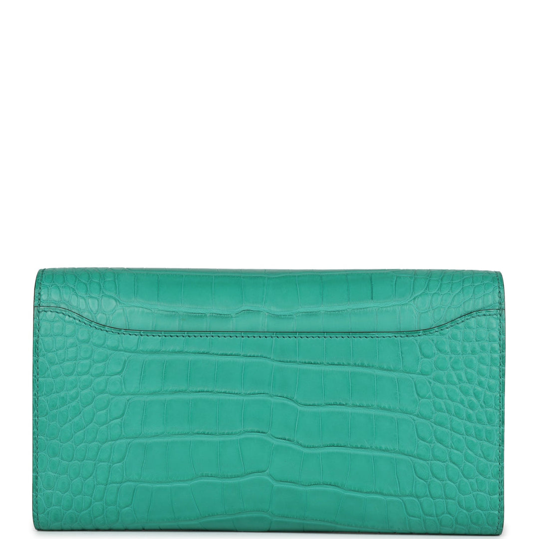 Top quality Hermes Constance Wallet To Go Vert Jade Matte Alligator Gold Hardware