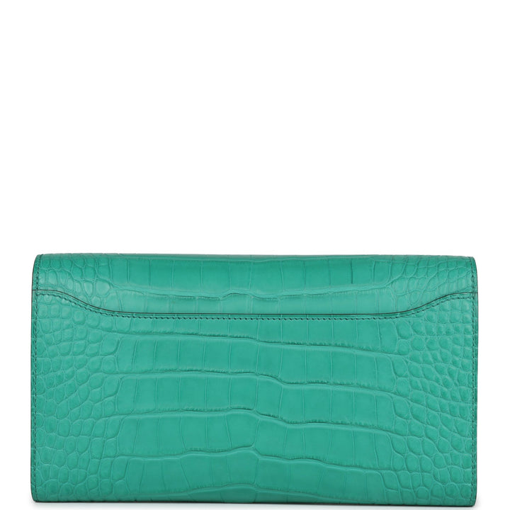 Top quality Hermes Constance Wallet To Go Vert Jade Matte Alligator Gold Hardware