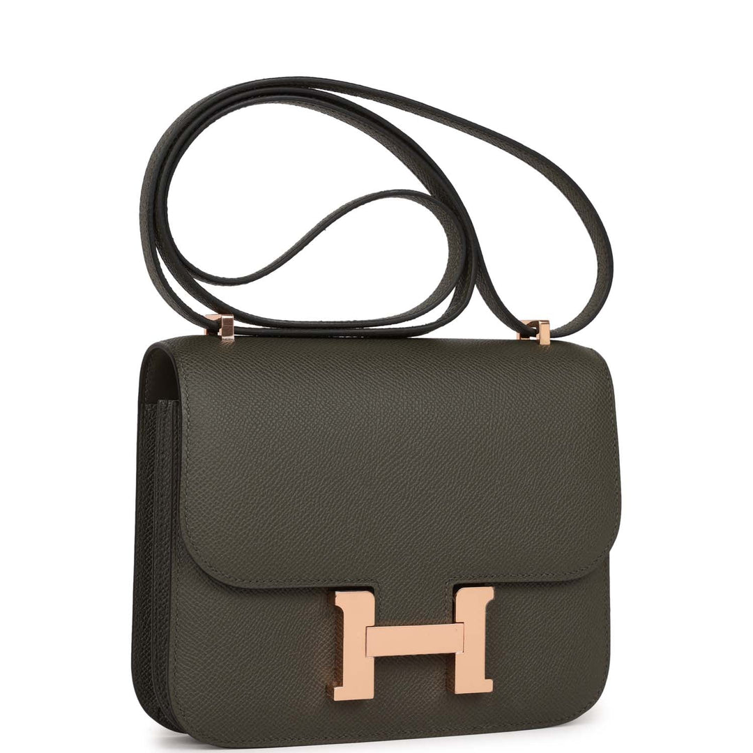 Top quality Hermes Constance 1-18 Vert de Gris Epsom Rose Gold Hardware