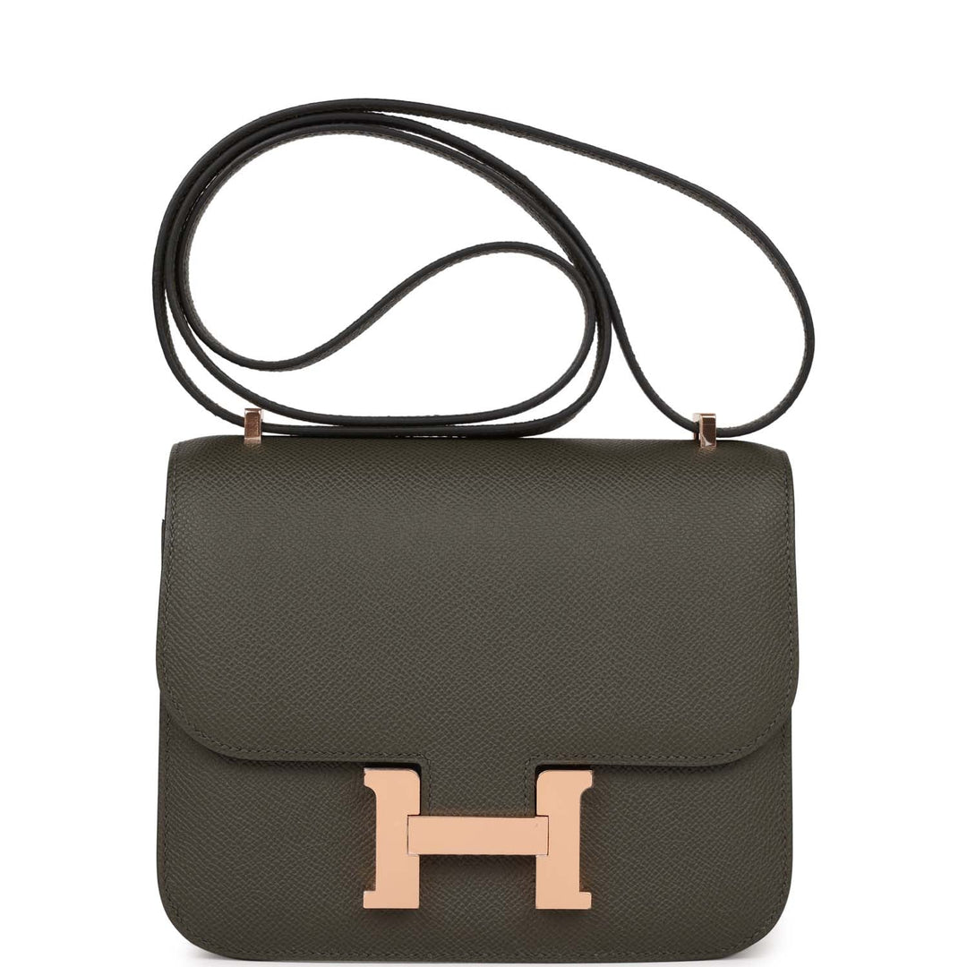 Top quality Hermes Constance 1-18 Vert de Gris Epsom Rose Gold Hardware