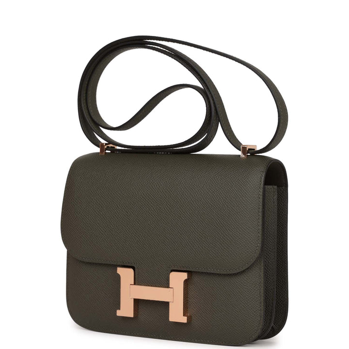 Top quality Hermes Constance 1-18 Vert de Gris Epsom Rose Gold Hardware