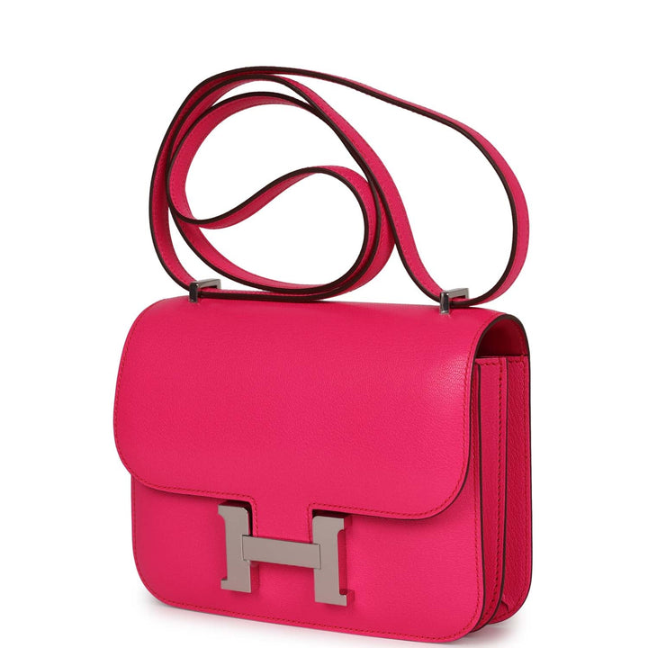 Top quality Hermes Constance 1-18 Rose Pop Chevre Chamkila Palladium Hardware