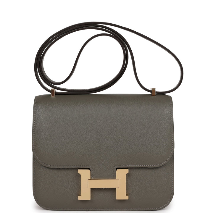 Top quality Hermes Constance 1-18 Gris Meyer Verso Evercolor Permabrass Hardware