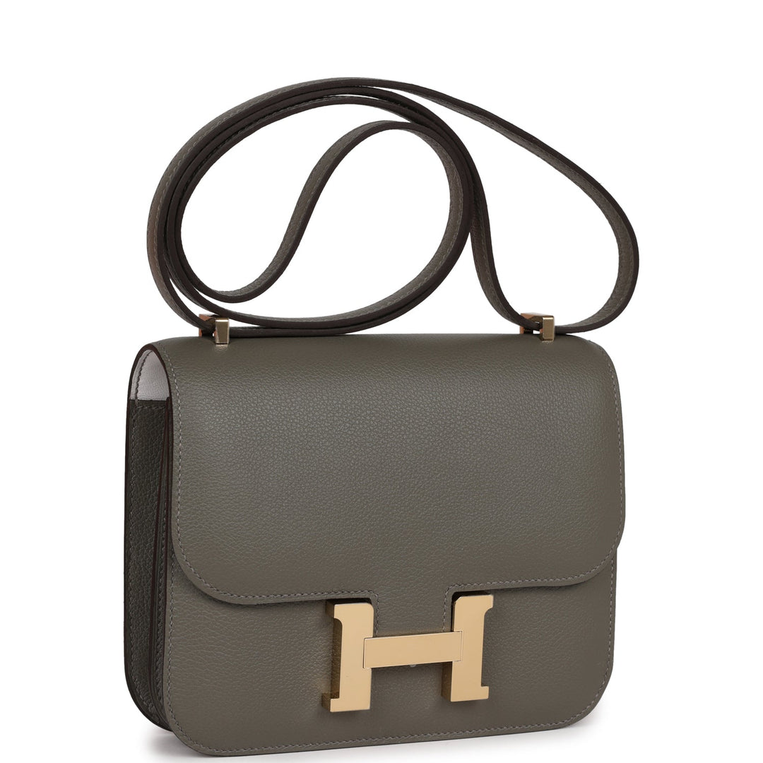 Top quality Hermes Constance 1-18 Gris Meyer Verso Evercolor Permabrass Hardware