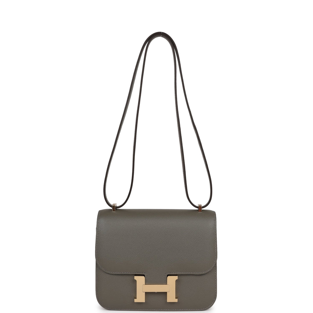 Top quality Hermes Constance 1-18 Gris Meyer Verso Evercolor Permabrass Hardware