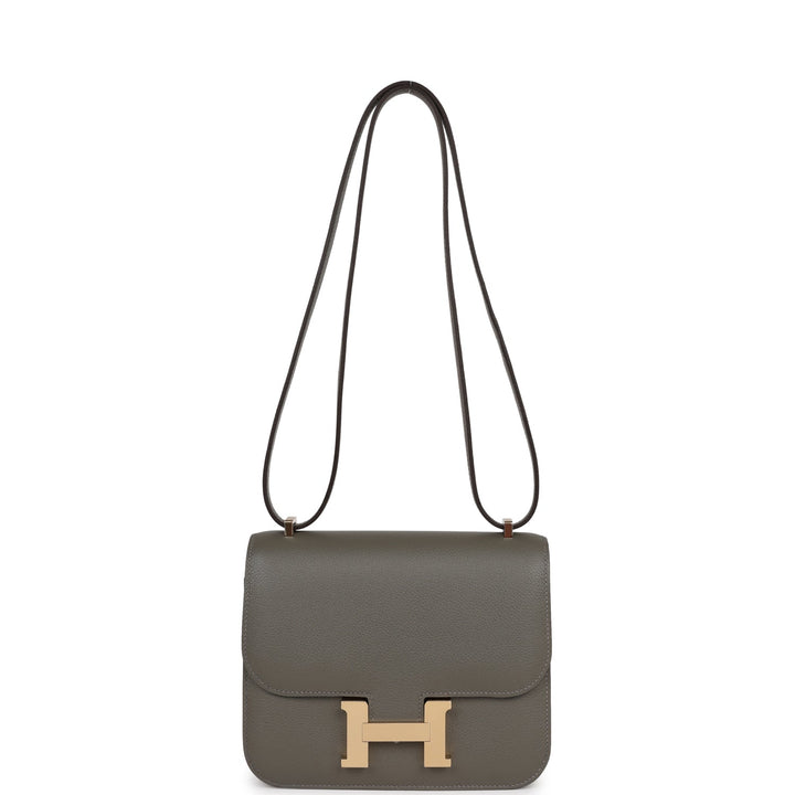 Top quality Hermes Constance 1-18 Gris Meyer Verso Evercolor Permabrass Hardware
