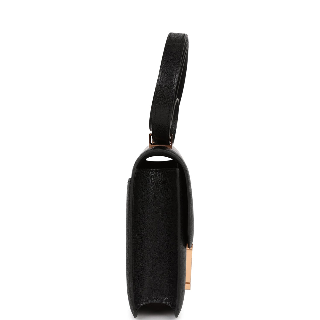 Top quality Hermes Constance 1-24 Black Chevre Chamkila Rose Gold Hardware