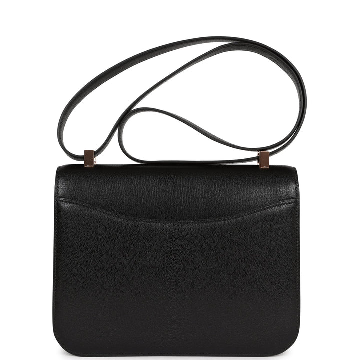 Top quality Hermes Constance 1-24 Black Chevre Chamkila Rose Gold Hardware