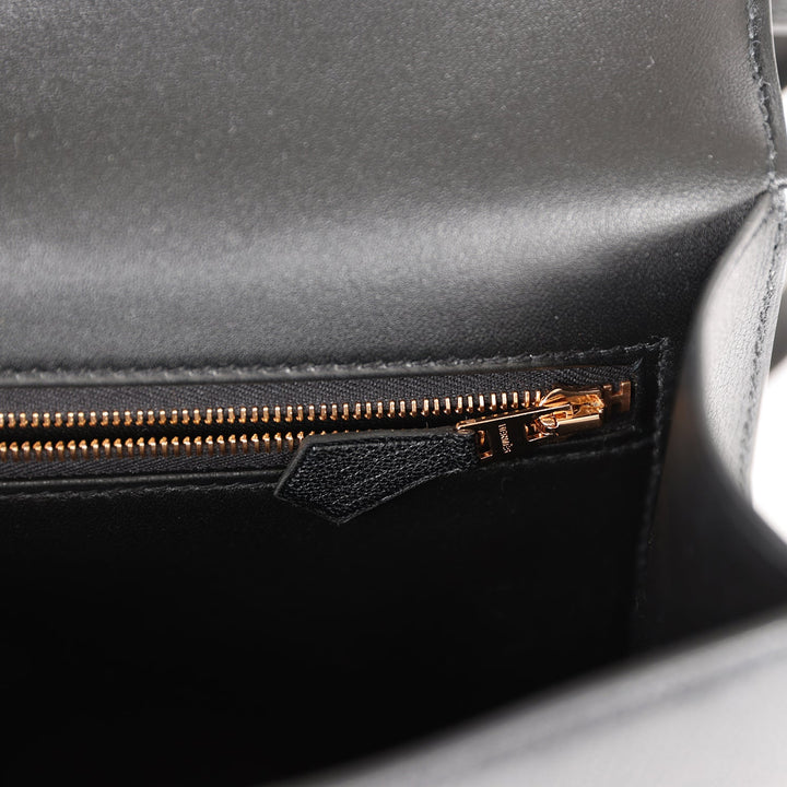 Top quality Hermes Constance 1-24 Black Chevre Chamkila Rose Gold Hardware