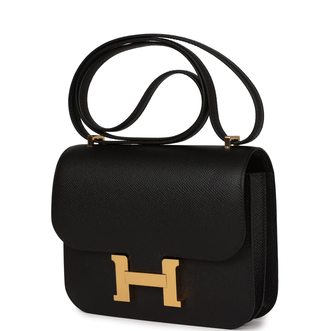 Top quality Hermes Constance 18 Black Epsom Gold Hardware