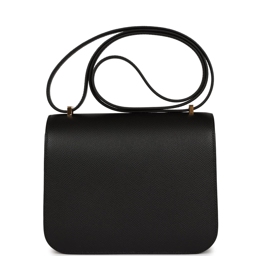 Top quality Hermes Constance 18 Black Epsom Gold Hardware