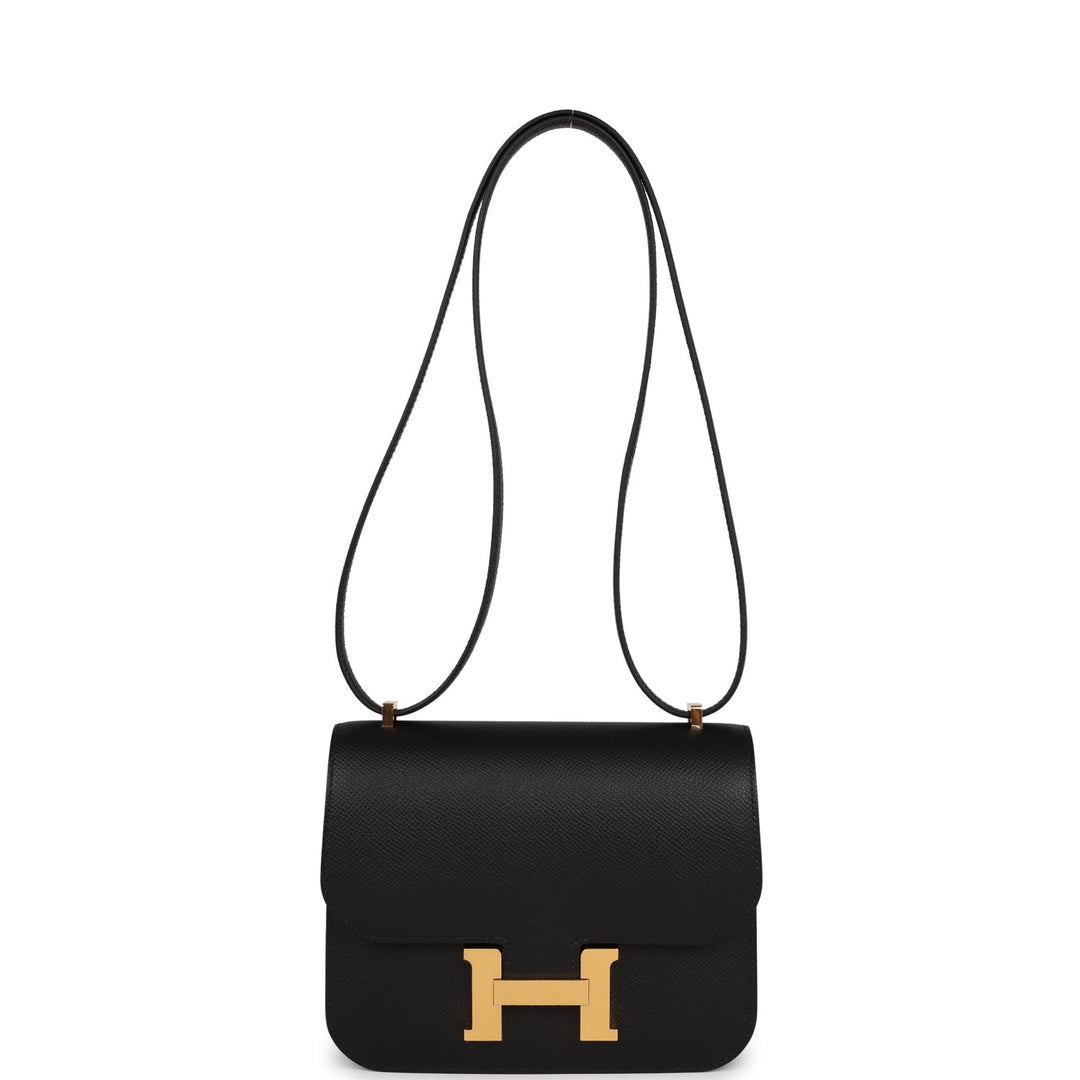Top quality Hermes Constance 18 Black Epsom Gold Hardware