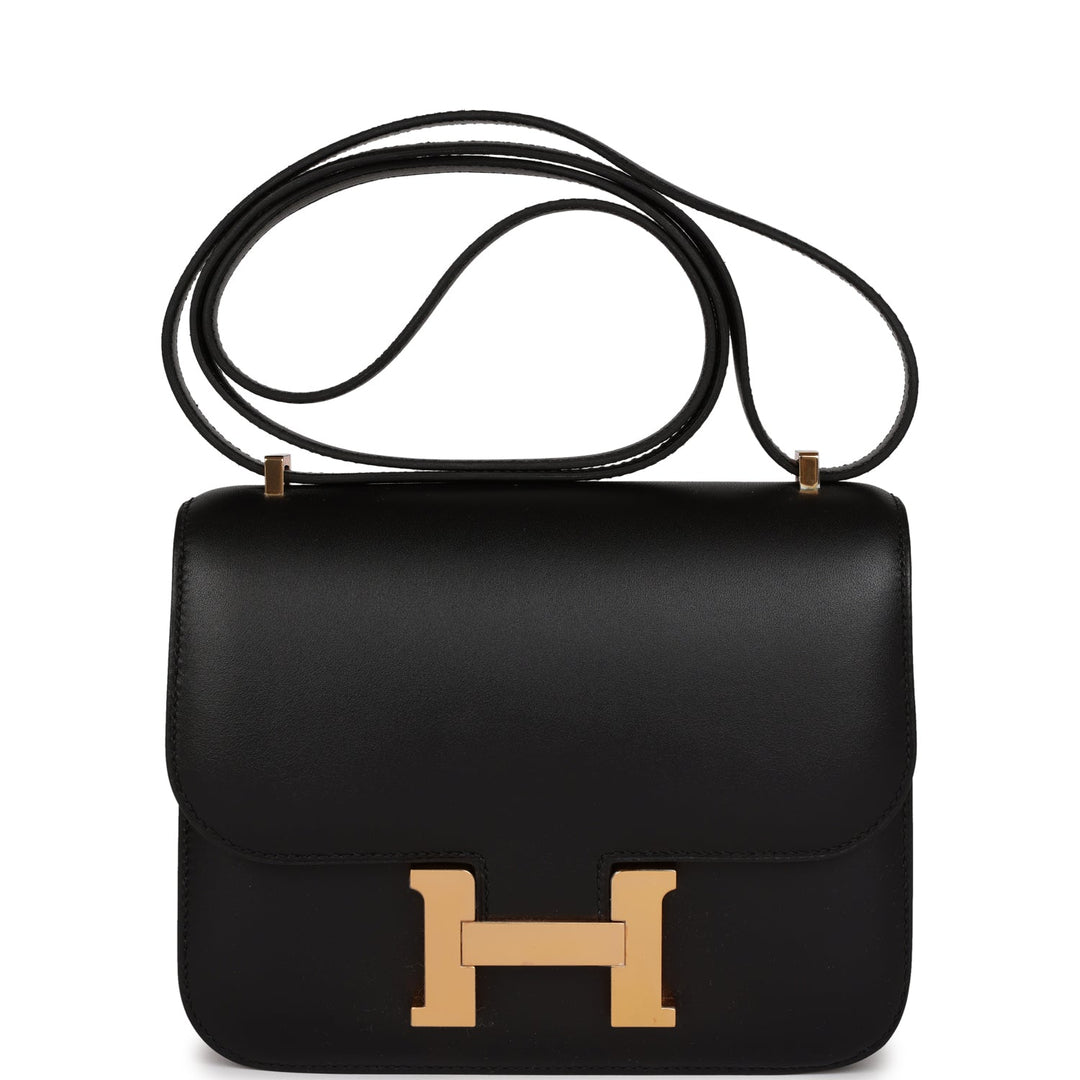 Top quality Hermes Constance 18 Black Veau Monsieur Rose Gold Hardware