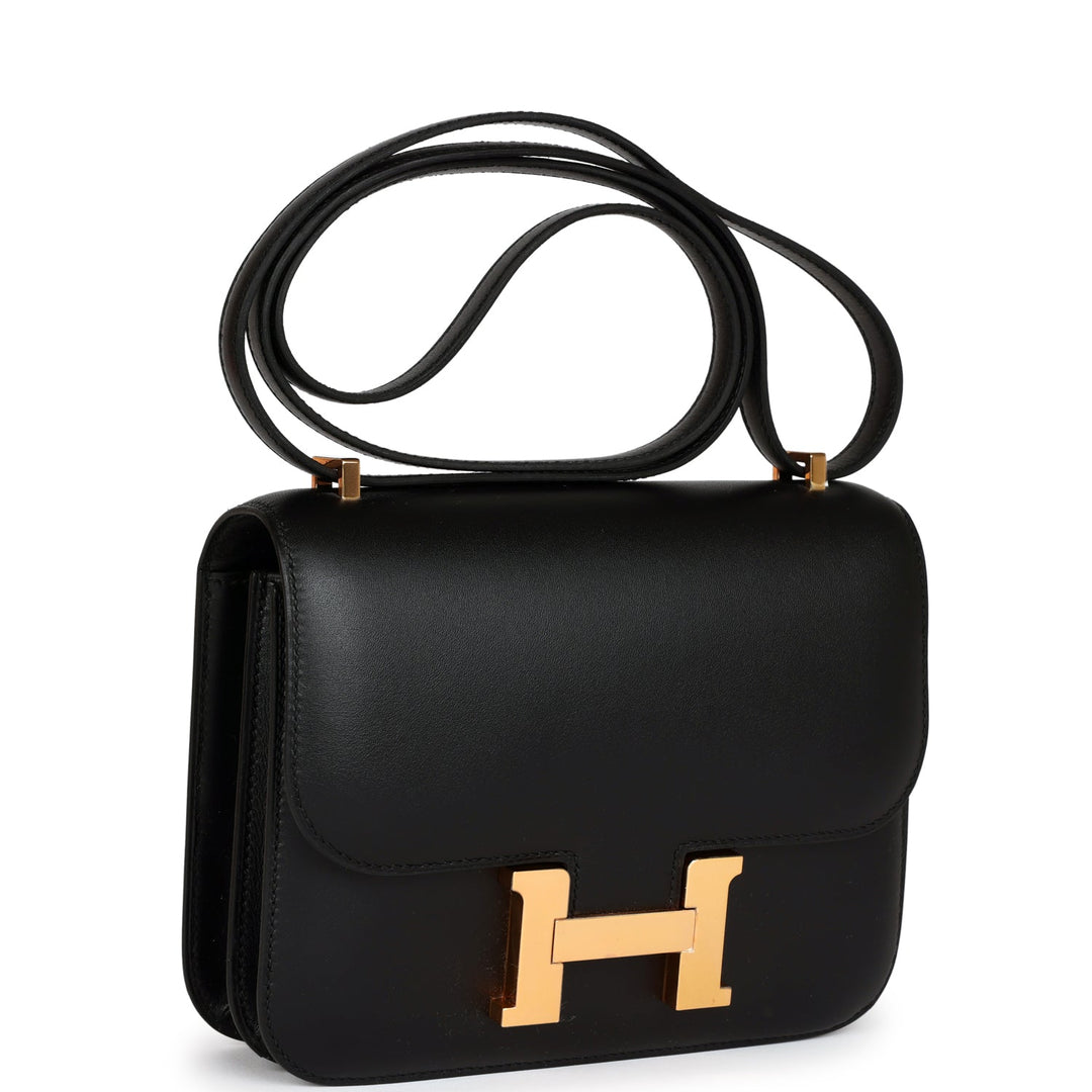 Top quality Hermes Constance 18 Black Veau Monsieur Rose Gold Hardware