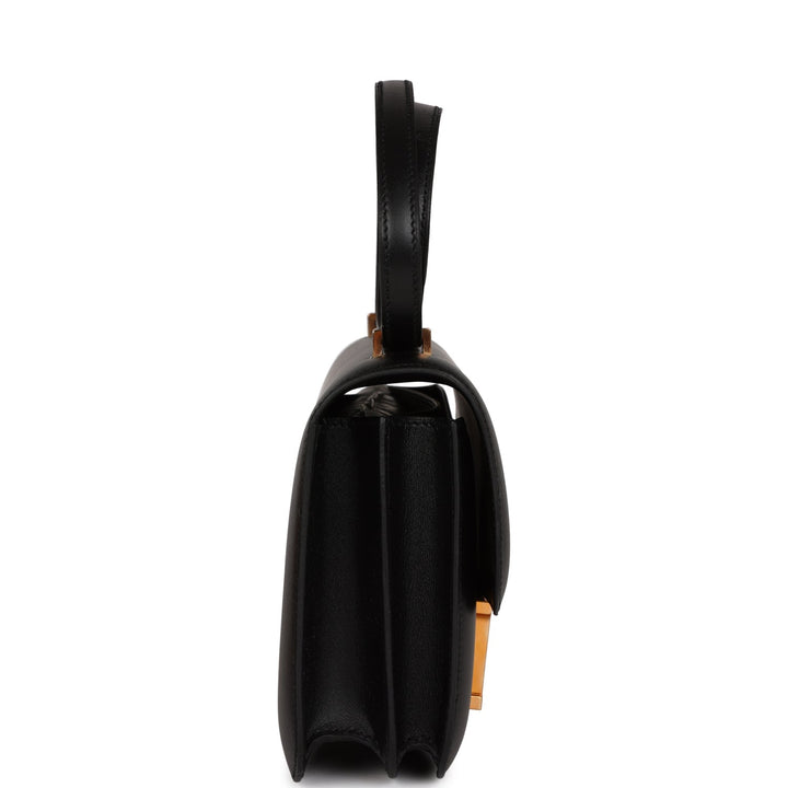 Top quality Hermes Constance 18 Black Veau Monsieur Rose Gold Hardware