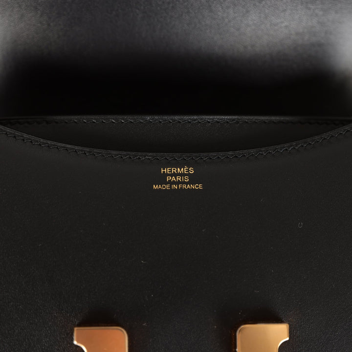 Top quality Hermes Constance 18 Black Veau Monsieur Rose Gold Hardware