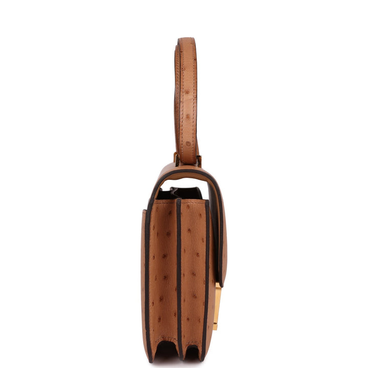 Hermes Constance 18 Chai Ostrich Gold Hardware