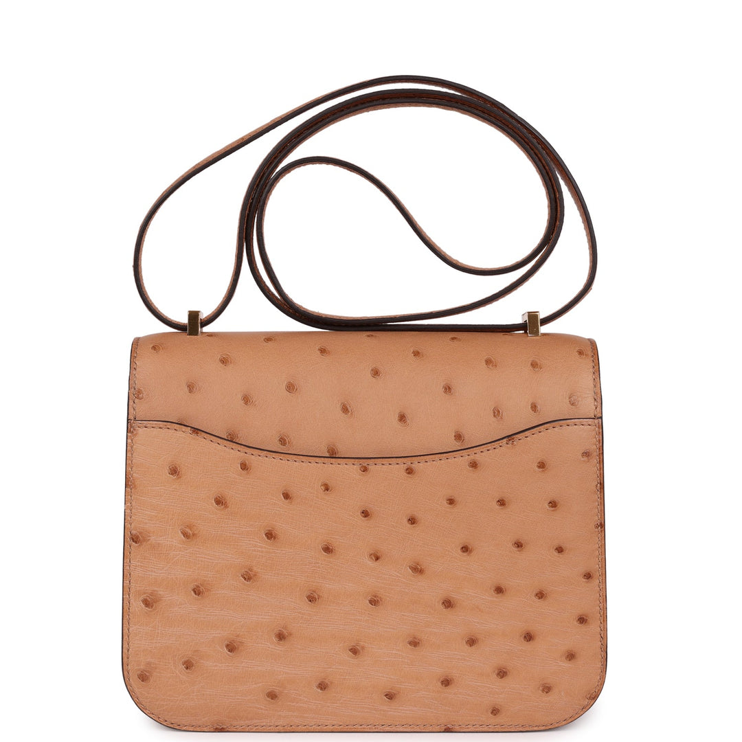Hermes Constance 18 Chai Ostrich Gold Hardware