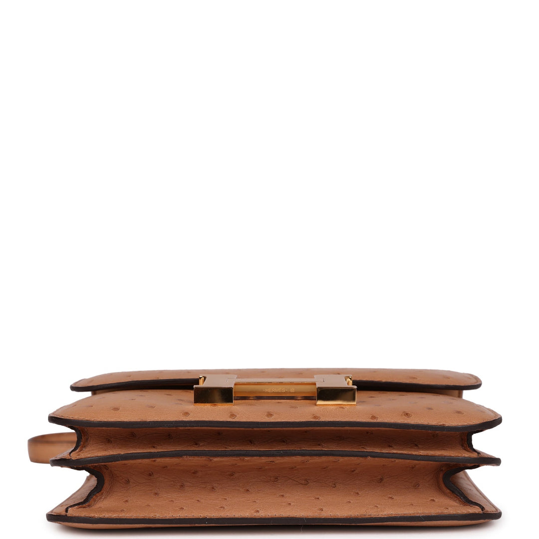 Hermes Constance 18 Chai Ostrich Gold Hardware