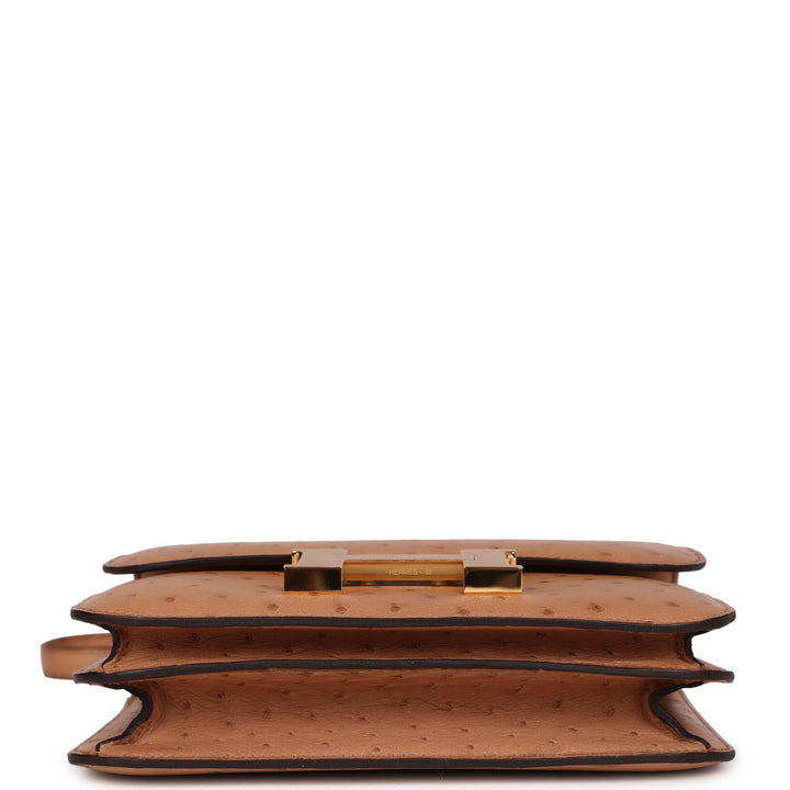 Hermes Constance 18 Chai Ostrich Gold Hardware